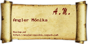 Angler Mónika névjegykártya